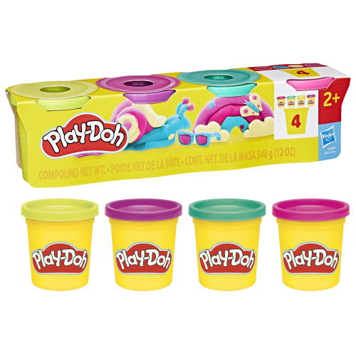 Play-Doh 4 Pack Vibrant Colors, 3 Ounce Cans, Arts & Crafts for Girls and Boys, Ages 2+