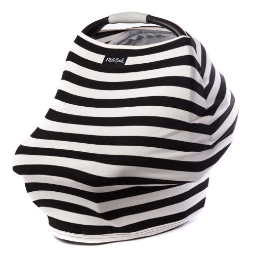 B&W Signature Stripe 5-in-1 Nursing and Car Seat Cover