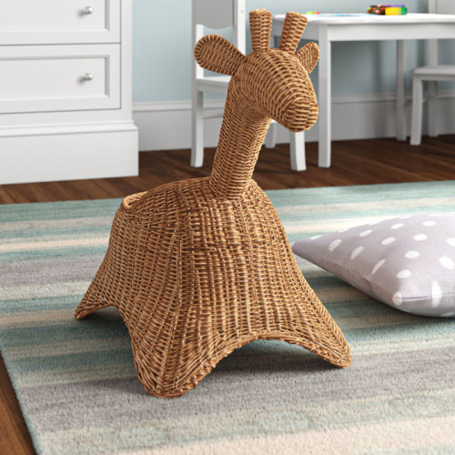 Bayou Breeze Quamba Giraffe Wicker Basket & Reviews | Wayfair