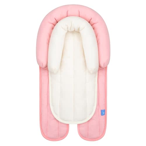 COOLBEBE Upgraded 2-in-1 Babybody Supports for Newborn Infant - Extra Soft Breathable Car Seat Insert Cushion Pad, Perfect for Carseat, Stroller, Swing, Bouncer, Pink
