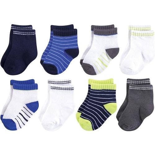 Hudson Baby baby-girls Cotton Rich Newborn and Terry Socks