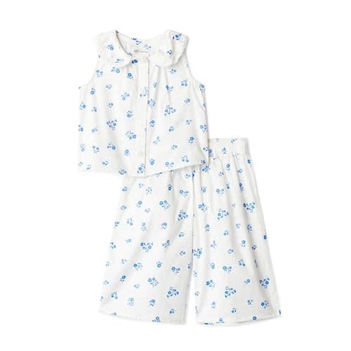 Amazon Essentials x Sofia Grainge Toddlers and Baby Girls' Cotton Sateen Sleeveless Top and Pants Play Set