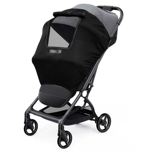 Stroller Sun Shade Breathable Sun Protection Pushchair Canopy with Skylight Lightweight Pram Parasol Easy to Assemble for Stroller