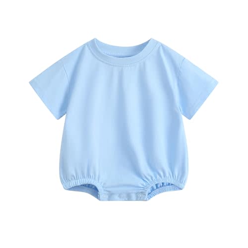 Bafeicao Baby Boy Girl Bubble Romper Infant Toddler T-Shirt Bodysuit | Organic Cotton,Oversized,Short Sleeve,Summer