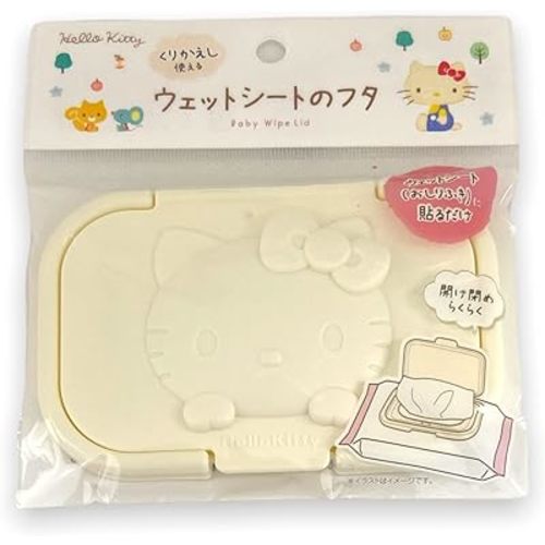Sanrio Hello Kitty Baby Wet Paper Wet Tissue Wipe Lid Cover (White)