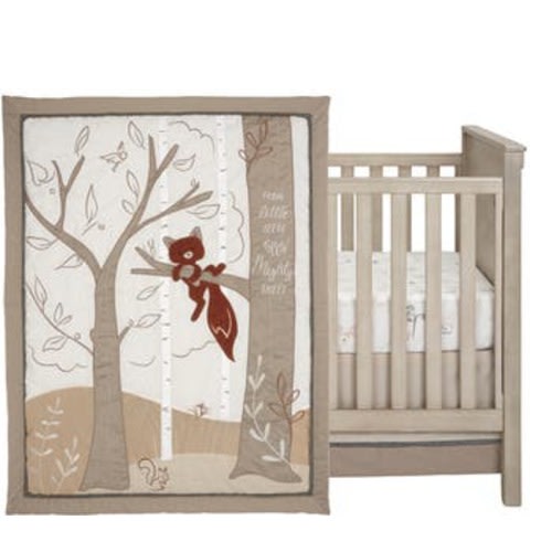 Treetop Fox Woodland Tree Nursery 3-Piece Baby Crib Bedding Set