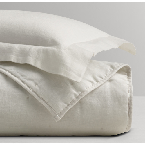 Washed Organic Linen Toddler Quilt | RH