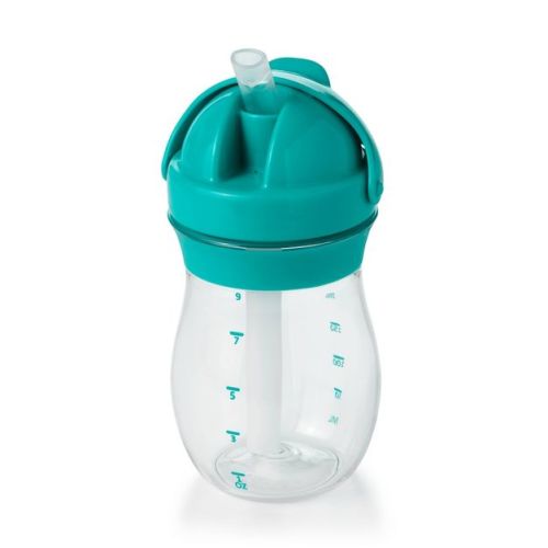 OXO Tot Transitions Straw Cup - 9oz - Teal: Non-Slip Grip, BPA-Free, Leakproof, Portable Drinkware