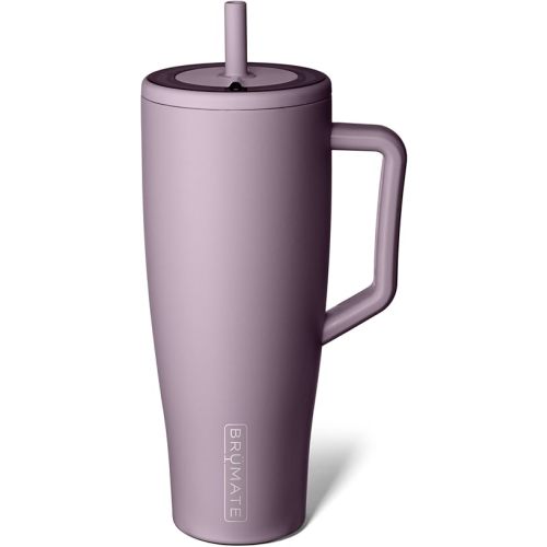 BrüMate Era 40 oz Tumbler with Handle and Straw | 100% Leakproof Insulated Water Bottle Tumbler with Lid and Flexible SoftSip Straw | Made of Stainless Steel | Cup Holder Friendly | 40oz (Lilac Dusk)