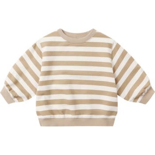 Oversize Stripe Cotton Sweatshirt, 3-6M