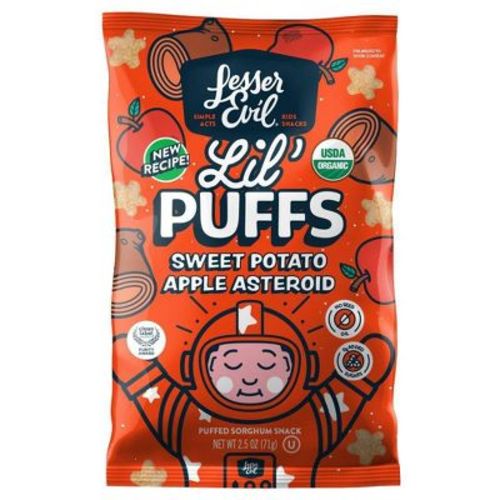 LesserEvil Lil' Puff Sweet Potato Apple Asteroids Baby Food - 2.5oz