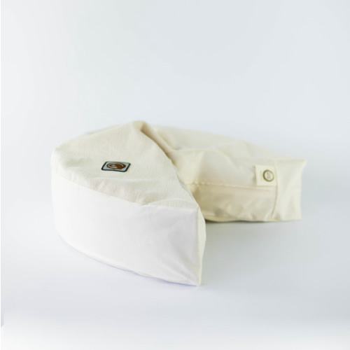 organic nesting pillow in vanilla bean