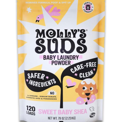 Molly's Suds Baby Laundry Detergent Powder | Removes Formula, Poop & Spit-Up Stains | Extra Gentle for Newborns (Sweet Baby Shea)