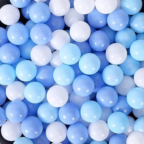MoonxHome Ball Pit Balls for Toddlers, BPA Free Crush Proof Plastic Toy Balls for Ball Pit, Children's Pool Water Toys, Macaron Ocean Balls for Play Tent 2.15 Inch Pack of 100 200 500 800 1000