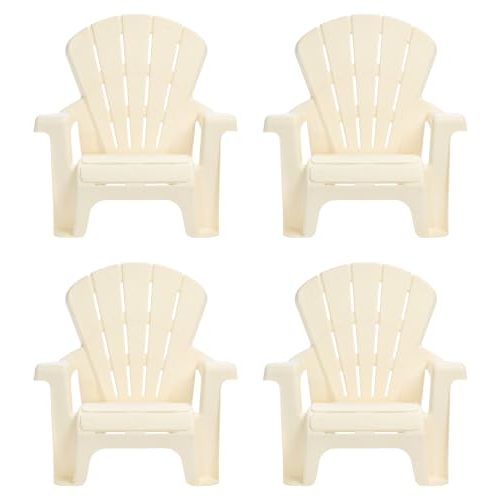 Little Tikes Cloud Collection Garden Chairs 4 pk – White, Kids Furniture for Activity Playroom and Patio, Fits Toddlers and Kids, Boys and Girls Ages 18 Months to 3 Years