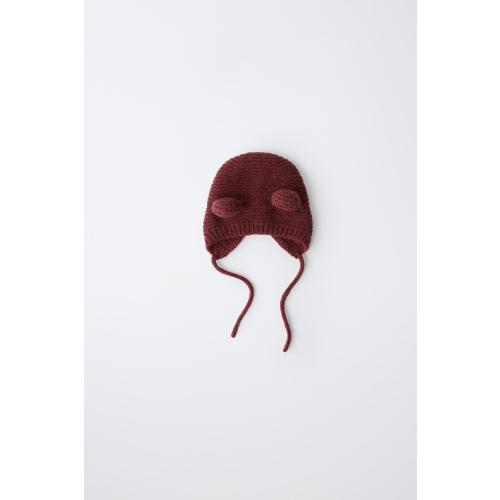 KNIT EAR BEANIE - Maroon | ZARA United States