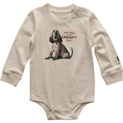 Carhartt Boys' Long Sleeve Dog Bodysuit (Baby)