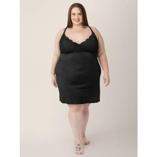Lucille Maternity & Nursing Nightgown | Black – Kindred Bravely