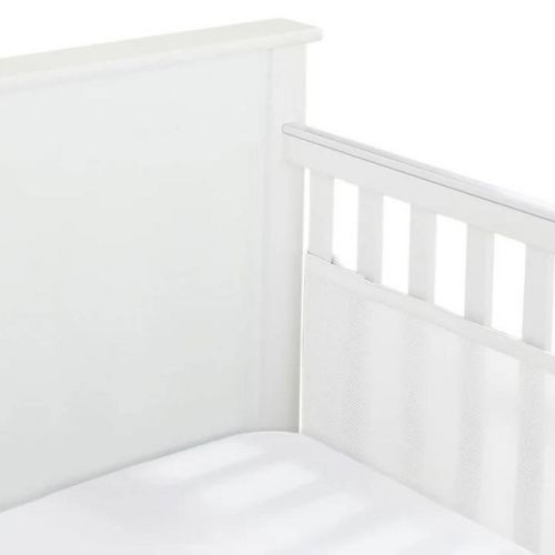 HALO Breathable Mesh Crib Liner for Full Sized Solid End Crib - White
