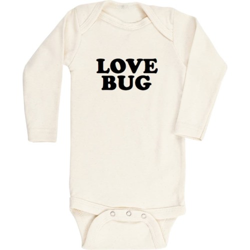 Baby Love Bug Organic Cotton Bodysuit, 0-3M, Natural