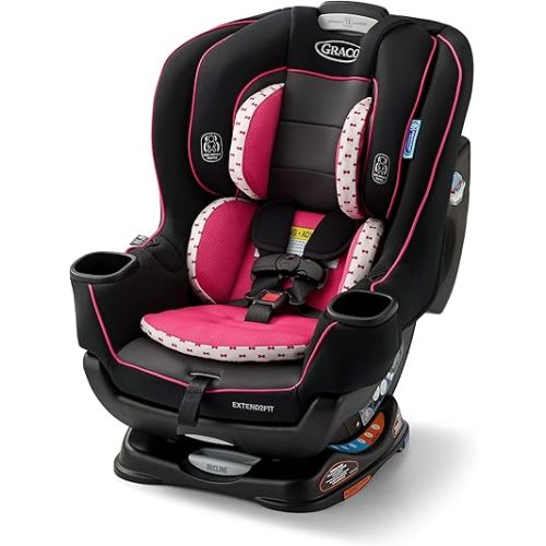Graco® Extend2Fit Convertible Baby Car Seat, Rear and Forward Facing, Adjustable Extension Panel for Extra Legroom, Kenzie