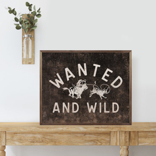 Trinx Wanted And Wild Calf Roper Black | Wayfair