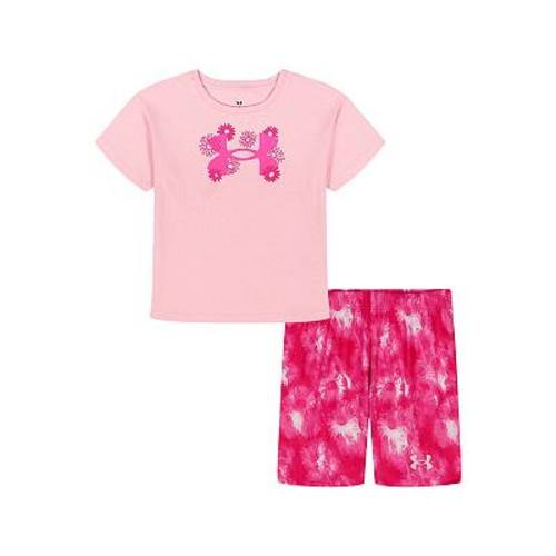 Baby & Toddler Girl Under Armour Printed T-Shirt & Bike Short Set