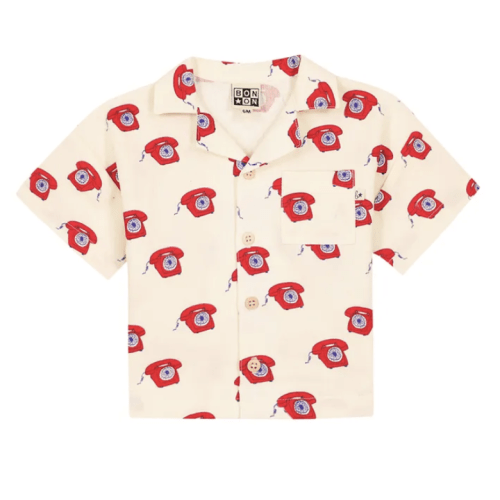 Bonton - Las Vegas Baby Phone Shirt - Red | Smallable