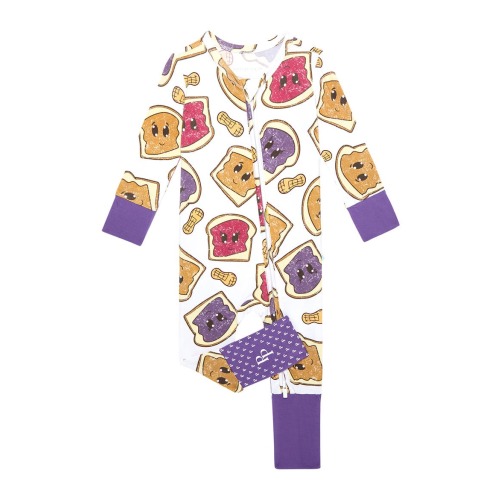 Peanut Butter Jelly Convertible One-Piece Footie