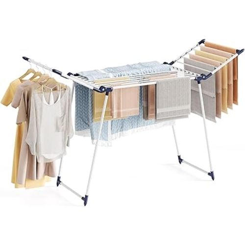 Clothes Drying Rack, Large Capacity Drying Rack, 69" L, White