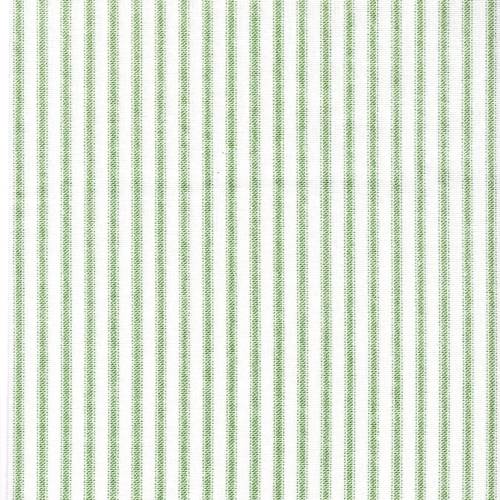 Tailored Crib Skirt in Classic Sage Green Ticking Stripe on White