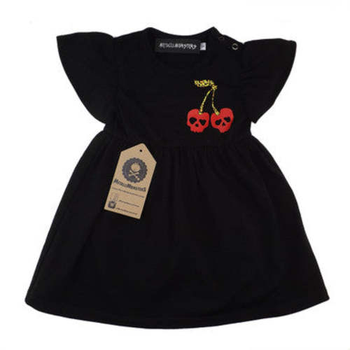 Cherry skull dress black – Metallimonsters