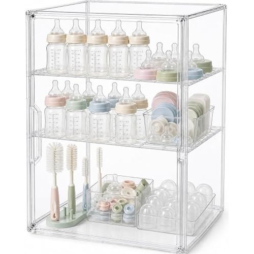 YESGIRL 3-Tier Clear Baby Bottle Organizer