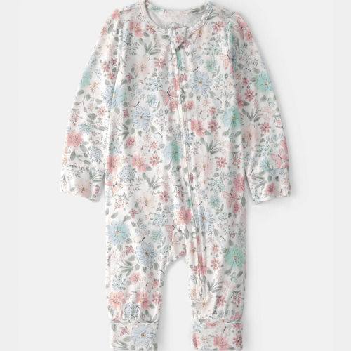 Baby Girl Butterfly Garden 2-Way Zip PurelySoft Sleeper | Carter’s Oshkosh Canada