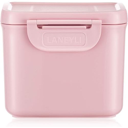 Formula Dispenser with Scoop Milk Powder Formula Containers for Travel Baby Food Storage and Snack Cup for Outdoor Activities On-The-Go Pink(Outer Box Capacity: 0.92 LB(420 g))