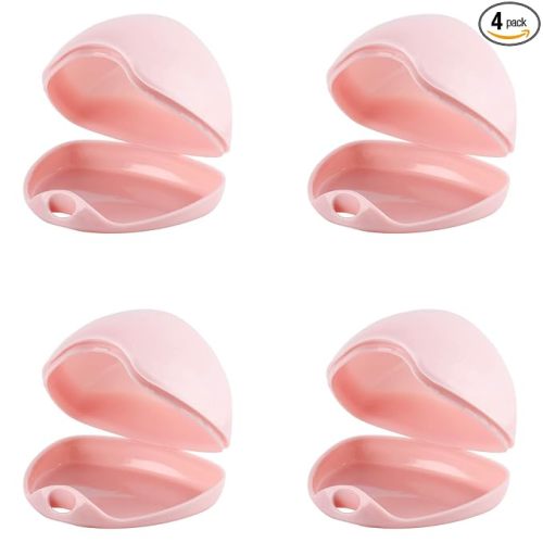 Accmor Pacifier Case, Pacifier Holder Case, Pacifier Container for Travel, BPA Free, Pink, 4 Pack