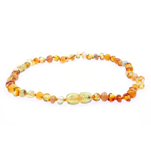 Baltic Amber Necklace - Polished Milk + Honey - Children's