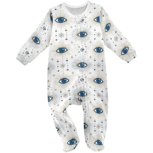 Dussdil Baby One-Piece Footies Newborn Rompers Pajamas Cotton Footed Pjs for Sleep Play Boys Girls