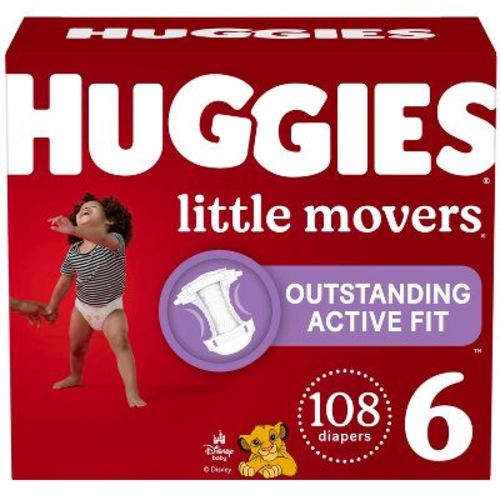 Huggies Little Movers Active Fit Diapers - Size 6 - 108ct