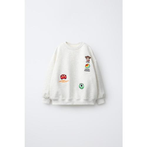 EMBROIDERED © DISNEY PIXAR SWEATSHIRT - Gray marl | ZARA United States