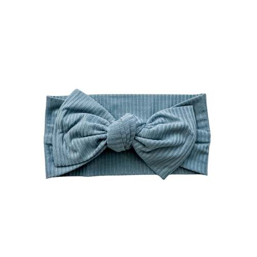 Knotted Headband - Arona Blue Ribbed