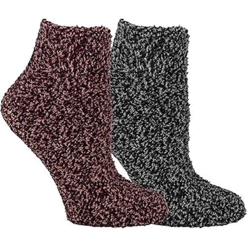 Dr. Scholl's Women's 2 Pack Soothing Spa Low Cut Lavender + Vitamin E Socks with Silicone Treads, Peach, Burgundy, Gray, Black, Shoe Size: 4-10