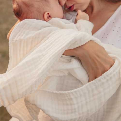 Muslin Swaddle Blanket, GOTS Organic Cotton, Soft Newborn Toddler Multi-Use