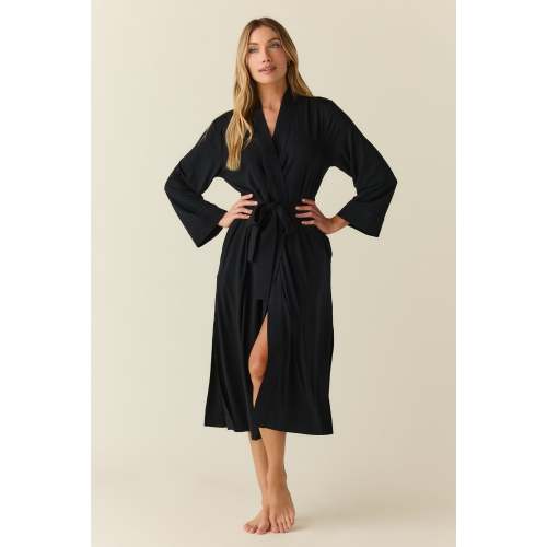 Eden TENCEL™ Lyocell Long Robe in Black – MASONgrey