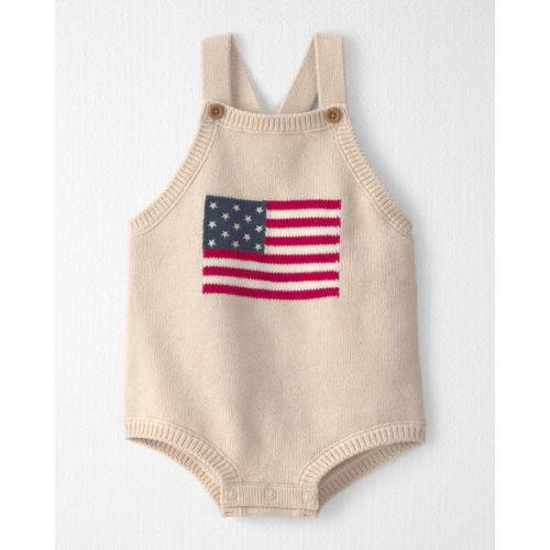Baby Organic Cotton American Flag Sweater Knit Bubble - Little Planet | Carter's