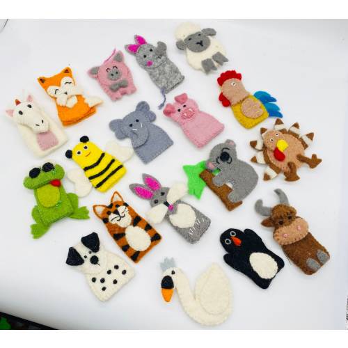Handmade  Wool Felted Finger Puppet