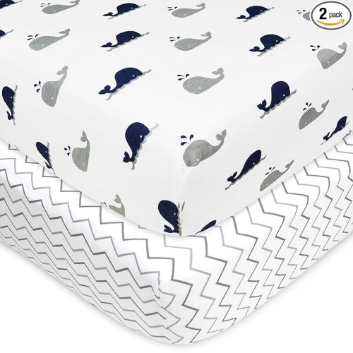 100% Natural Cotton Fitted Crib Sheets 52" x 28"