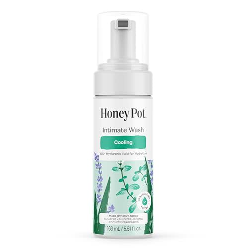 The Honey Pot Company - Feminine Wash - Cooling - pH Balanced | Cooling Tingle Effect- Herbal Infused w/Mint, Aloe, Lavender - Feminine Care for Sensitive Skin - 5.51 Fl Oz