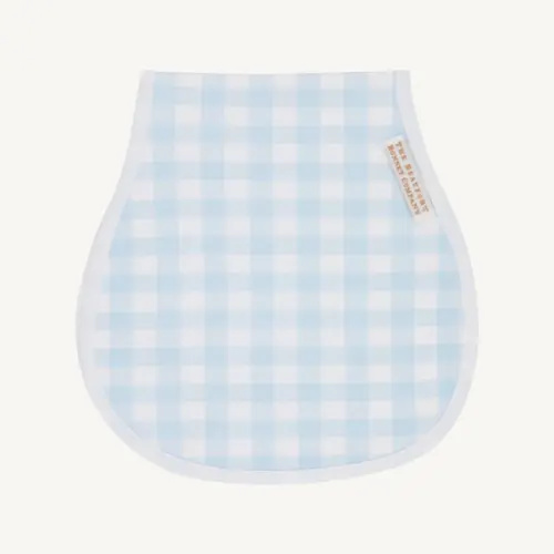 Oopsie Daisy Burp Cloth -
Buckhead Blue Gingham with Worth Avenue White