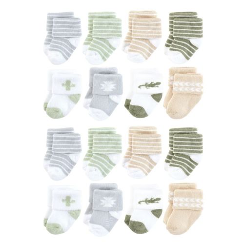 Hudson Baby Cotton Rich Baby Terry Socks 16-Pack